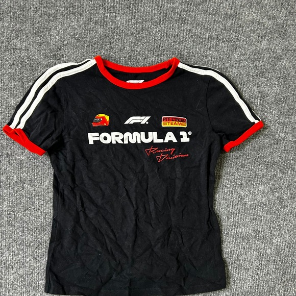 Formula 1 Tops - Formula 1 T-Shirt Womens Size XS Black Ringer Racing Division Pit Crew Graphic